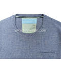 Men's Knitted Osmanthus Stitch 100% Cotton Crewneck Pullover